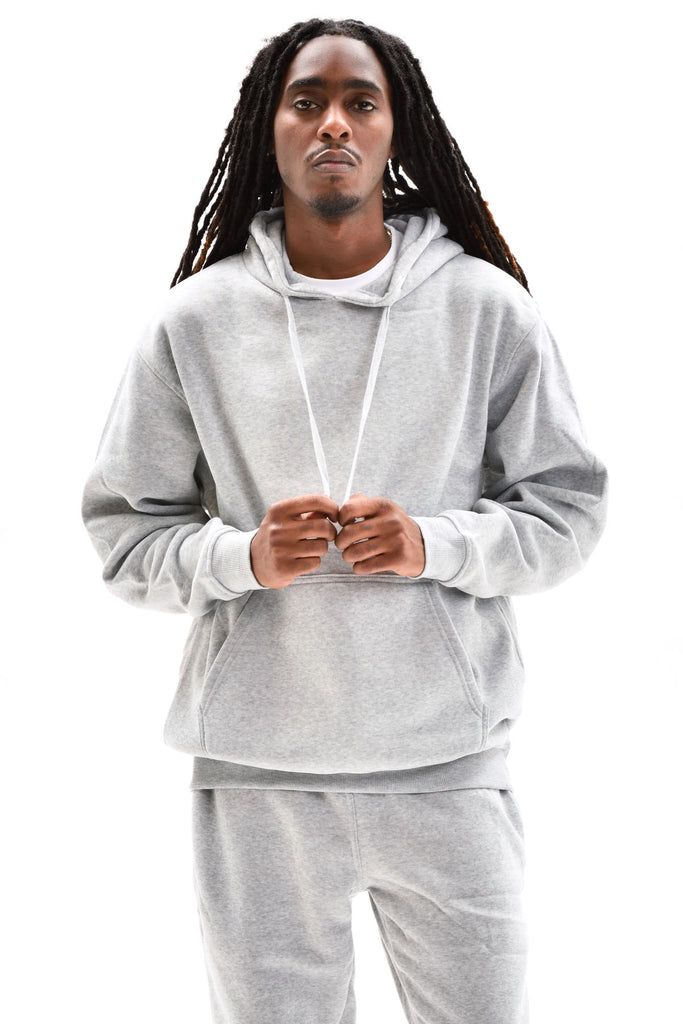 Basic Essential Pullover Hoodie - Heather Grey – TRACK 23